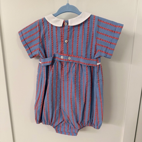 Mariella Ferrari Red and Blue Stripe Bubble, NWT, 9M - Picture 2 of 5